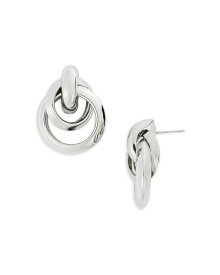 【送料無料】 ケネスジェイレーン レディース ピアス・イヤリング アクセサリー Love Knot Doorknocker Drop Earrings in Rhodium Plated Silver