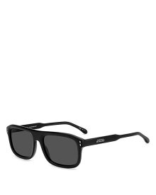【送料無料】 イザベル マラン レディース サングラス・アイウェア アクセサリー Rectangle Sunglasses 56mm Black/Gray Solid