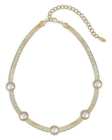 【送料無料】 エティカ レディース ネックレス・チョーカー・ペンダントトップ アクセサリー Imitation Pearl Dotted Snake Chain Necklace in 18K Gold Plated 16 Ivory/Gold