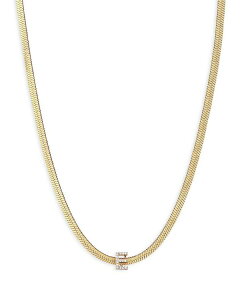 yz GeBJ fB[X lbNXE`[J[Ey_ggbv ANZT[ Initial Herringbone Chain Necklace in 18K Gold Plated 12 E