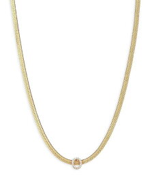 【送料無料】 エティカ レディース ネックレス・チョーカー・ペンダントトップ アクセサリー Initial Herringbone Chain Necklace in 18K Gold Plated 12 O