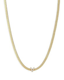 【送料無料】 エティカ レディース ネックレス・チョーカー・ペンダントトップ アクセサリー Initial Herringbone Chain Necklace in 18K Gold Plated 12 V