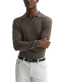 【送料無料】 レイス メンズ ニット・セーター アウター Milburn Long Sleeved Open Collar Sweater Mushroom