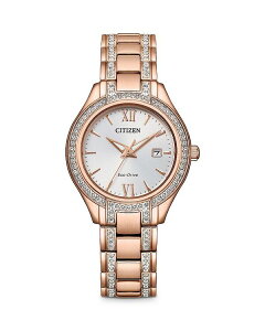 V`Y fB[X ANZT[ uXbgEoOEANbg TVc Citizen Women's Crystal-Accent Stainless Steel Bracelet Watch 30mm White/Pink zCg