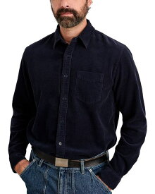 【送料無料】 アレックスミル メンズ シャツ トップス Fine Wale Cord Shirt Navy