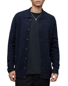 【送料無料】 オールセインツ メンズ ニット・セーター カーディガン アウター Cygnus Relaxed Fit Cardigan Sweater Ink Navy