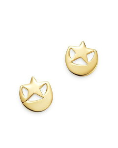 ���[�� & ���h�E ���f�B�[�X �A�N�Z�T���[ �s�A�X�E�C�������O Moon & Meadow 14K Yellow Gold Half Moon & Stars Stud Earrings - 100% Exclusive Gold �S�[���h