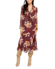 【送料無料】 ジョア レディース ワンピース トップス Darrow Silk Midi Dress Oxblood Multi