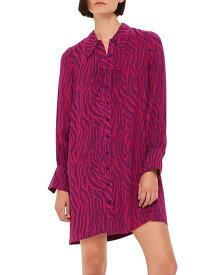 【送料無料】 ホイッスルズ レディース ワンピース トップス Zebra Stripe Collar Dress Purple