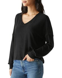 【送料無料】 マイケルスターズ レディース パーカー・スウェット アウター Vic Relaxed V Neck Sweatshirt Black