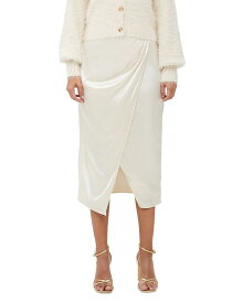 【送料無料】 フレンチコネクション レディース スカート ボトムス Inu Satin Midi Wrap Skirt Classic Cream