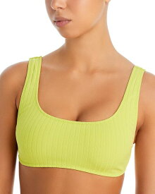 【送料無料】 ソリッド アンド ストライプ レディース トップのみ 水着 The Elle Bikini Top Chartreuse