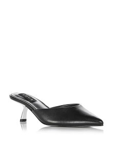 【送料無料】 アクア レディース スリッポン・ローファー シューズ Women's Milee Pointed Toe Slip On High Heel Pumps - 100% Exclusive Black Leather