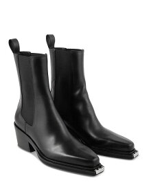 【送料無料】 サンドロ レディース ブーツ・レインブーツ シューズ Women's Saila Pull On Square Toe Booties Black