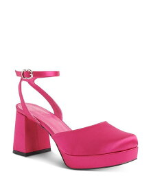 【送料無料】 ホイッスルズ レディース パンプス シューズ Women's Estella Satin Ankle Strap Platform Pumps Pink