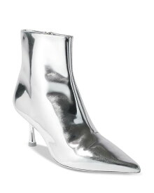 【送料無料】 シムカイ レディース ブーツ・レインブーツ シューズ Women's Saanvi Metallic Pointed Toe High Heel Boots Silver