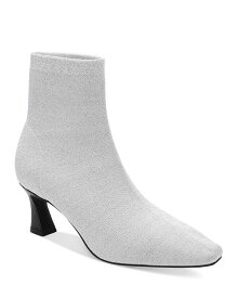 【送料無料】 サンクチュアリー レディース ブーツ・レインブーツ シューズ Women's Splendor Knit Pointed Toe Ankle Booties Silver