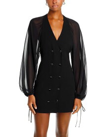 【送料無料】 フレーム レディース ワンピース トップス Sheer Sleeve Blazer Dress Black