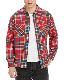 【送料無料】 アレックスミル メンズ シャツ トップス Chore Button Front Flannel Shirt Bright Red