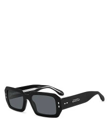 【送料無料】 イザベル マラン レディース サングラス・アイウェア アクセサリー Rectangular Sunglasses 53mm Black/Gray Solid