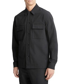 【送料無料】 ヴィンス メンズ ジャケット・ブルゾン アウター Tech Dobby Shirt Jacket Black