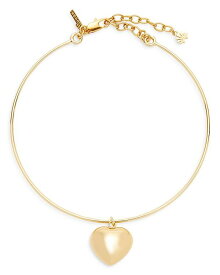 【送料無料】 レレ サドイ レディース ネックレス・チョーカー・ペンダントトップ アクセサリー Gold Plated Heart Choker Necklace 14" + 3" extender Gold