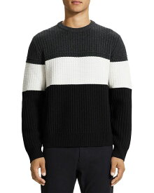 【送料無料】 セオリー メンズ ニット・セーター アウター Lamar Wool and Cashmere Color Blocked Sweater Pestle Melange Multi