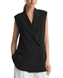 【送料無料】 レイス レディース ベスト アウター Thea Sleeveless Longline Vest Black