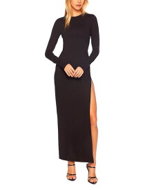 【送料無料】 スサナモナコ レディース ワンピース トップス Long Sleeve Slit Jersey Dress Black