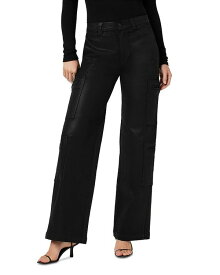 【送料無料】 ハドソン レディース デニムパンツ ジーンズ ボトムス High Rise Wide Leg Cargo Jeans in Coated Black Coated Black