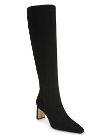 【送料無料】 サムエデルマン レディース ブーツ・レインブーツ シューズ Women's Sylvia Pointed Toe Wide Calf High Heel Boots Black Suede