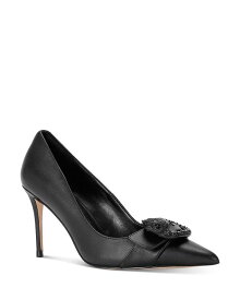 【送料無料】 カートジェイガーロンドン レディース パンプス シューズ Women's Mayfair Court Pointed Toe Crystal Embellished Eagle Head Buckle Black High Heel Pumps Black