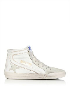S[fO[X fB[X V[Y T_ Xj[J[ U[ Golden Goose Women's Slide High Top Leather Sneakers White/Ice zCg