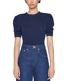 【送料無料】 フレーム レディース ニット・セーター アウター Ruched Puff Sleeve Sweater Navy