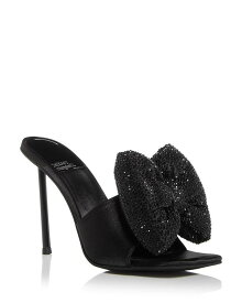 【送料無料】 ジェフリー キャンベル レディース サンダル シューズ Women's Bow-Down Embellished High Heel Slide Sandals Black Satin