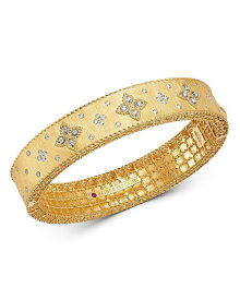 【送料無料】 ロバートコイン レディース ブレスレット・バングル・アンクレット アクセサリー 18K Yellow Gold & 18K White Gold Venetian Princess Diamond Bangle Bracelet White/Gold