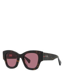 【送料無料】 ケンゾー レディース サングラス・アイウェア アクセサリー Boke 2.0 Square Sunglasses 49mm Dark Havana/Pink Solid