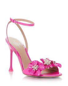 【送料無料】 ヴァレンティノ レディース サンダル シューズ Women's Ankle Strap Embellished High Heel Sandals Pink