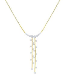 【送料無料】 メイラティ レディース ネックレス・チョーカー・ペンダントトップ アクセサリー 14K Yellow & White Gold Diamond Double Chain Lariat Necklace 16-18" Gold/White