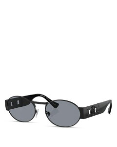 【送料無料】 ヴェルサーチ レディース サングラス・アイウェア アクセサリー 0VE2264 Oval Sunglasses 56mm Black/Gray Solid