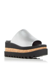 【送料無料】 ステラマッカートニー レディース サンダル シューズ Women's Sneak Elyse Platform Wedge Slide Sandals Silver