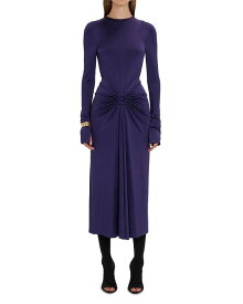 【送料無料】 ヴィクトリア ベッカム レディース ワンピース トップス Long Sleeve Gathered Midi Dress Violet