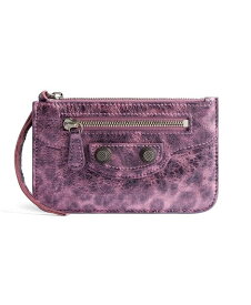 【送料無料】 バレンシアガ レディース 財布 アクセサリー Le Cagole Long Coin and Card Holder in Leopard Print Pink