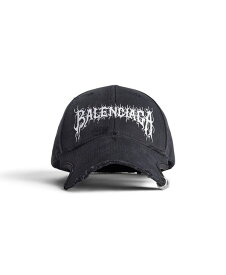 【送料無料】 バレンシアガ メンズ 帽子 ベースボールキャップ アクセサリー DIY Metal Outline Baseball Cap Black Faded