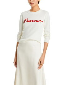 【送料無料】 サンク ア セプト レディース ニット・セーター アウター L'Amour Wool Sweater - 100% Exclusive Ivory/Cherry Tomato