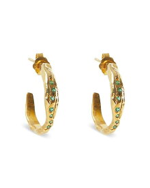 【送料無料】 アルジェントヴィーヴォ レディース ピアス・イヤリング アクセサリー Molten Hoop Earrings Green/Gold