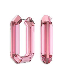 【送料無料】 スワロフスキー レディース ピアス・イヤリング アクセサリー Lucent Crystal Hoop Earrings Pink