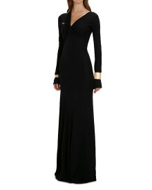 【送料無料】 ヴィクトリア ベッカム レディース ワンピース トップス Asymmetrical Cut Out Long Sleeve Gown Black