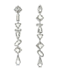 XtXL[ fB[X ANZT[ sAXECO Swarovski Mesmera Mixed Cut Linear Drop Earrings in Rhodium Plated Silver Vo[