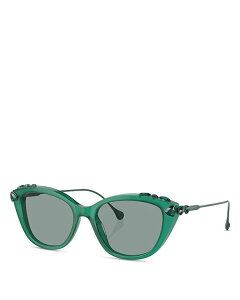 XtXL[ fB[X ANZT[ TOXEACEFA Swarovski Cat Eye Sunglasses 53mm Green/Green Solid O[